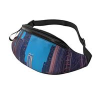 BBEXJIGY Chicago Night Print Multifunctional Waist Pack -Your Good Companion for Hiking, Traveling Running, Black, One Size