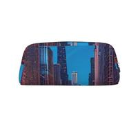 BBEXJIGY Chicago Night Print Multipurpose Makeup Case Travel Office Small Items, metallic silver, One Size