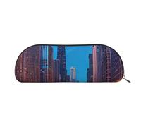 BBEXJIGY Chicago Night Print Stylish Mini Storage Bag for Eyebrow Pencils and Tiny Essentials, Gold, One Size