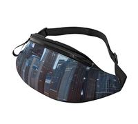 BBEXJIGY Chicago Print Multifunctional Waist Pack -Your Good Companion for Hiking, Traveling Running, Black, One Size