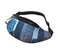 BBEXJIGY Chicago Reflect Print Multifunctional Waist Pack -Your Good Companion for Hiking, Traveling Running, Black, One Size