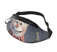 BBEXJIGY Christmas Santa Snowman and tree Print Multifunctional Waist Pack -Your Good Companion for Hiking, Traveling Running, Black, One Size