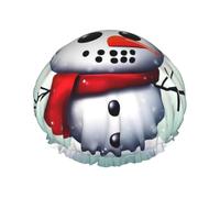 BBEXJIGY Christmas Snowman Print Double Layer Shower Cap Reusable Shower Caps for Women Men