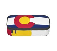BBEXJIGY Colorado state flag Print Large - Capacity Cosmetic Makeup Organizer Bag: Designed for Eyebrow Pencils, Black, One Size