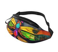 BBEXJIGY Cute Dragonfly Print Multifunctional Waist Pack -Your Good Companion for Hiking, Traveling Running, Black, One Size