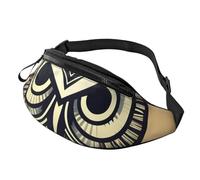 BBEXJIGY Cute Owl Print Multifunctional Waist Pack -Your Good Companion for Hiking, Traveling Running, Black, One Size