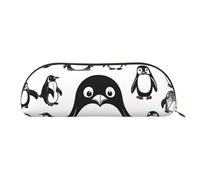 BBEXJIGY Cute Penguin Print Stylish Mini Storage Bag for Eyebrow Pencils and Tiny Essentials, Gold, One Size