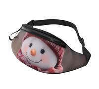 BBEXJIGY Cute Snowboard Snowman Print Multifunctional Waist Pack -Your Good Companion for Hiking, Traveling Running, Black, One Size