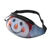 BBEXJIGY Cute Snowboard Snowman Print Multifunctional Waist Pack -Your Good Companion for Hiking, Traveling Running, Black, One Size
