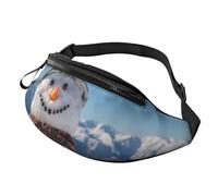 BBEXJIGY Cute Snowboard Snowman Print Multifunctional Waist Pack -Your Good Companion for Hiking, Traveling Running, Black, One Size