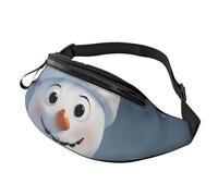 BBEXJIGY Cute Snowman Parrern Print Multifunctional Waist Pack -Your Good Companion for Hiking, Traveling Running, Black, One Size