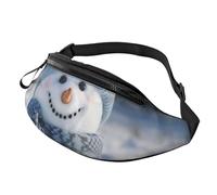 BBEXJIGY Cute Snowmen Print Multifunctional Waist Pack -Your Good Companion for Hiking, Traveling Running, Black, One Size