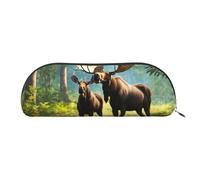 BBEXJIGY Deer Bear Moose Print Stylish Mini Storage Bag for Eyebrow Pencils and Tiny Essentials, Silver, One Size