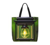 BBEXJIGY Firefly and Lantern Print Women's Portable Tote Bag - Large Shopper for Beach,Travel,Gym | Summer Handbag