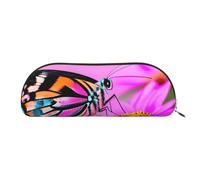 BBEXJIGY Floral with Butterfly Print Stylish Mini Storage Bag for Eyebrow Pencils and Tiny Essentials, Gold, One Size