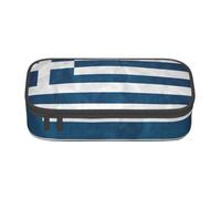 BBEXJIGY Greek Flag Print Large - Capacity Cosmetic Makeup Organizer Bag: Designed for Eyebrow Pencils, Black, One Size