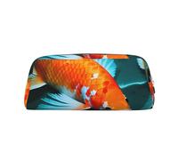 BBEXJIGY HD Koi Fish Print Versatile Storage Pouch Makeup Bag Travel Office Small Items Organizer Bag, metallic silver, One Size