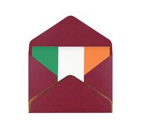 BBEXJIGY Irish flag Print Horizontal Gold-Edged Pearl Greeting Card w/Envelope-Holiday,Birthday,Anniversary,Party