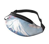 BBEXJIGY Japan Mount Fuji Landscape Print Multifunctional Waist Pack -Your Good Companion for Hiking, Traveling Running, Black, One Size