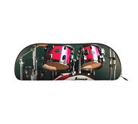 BBEXJIGY Jazz drum Print Stylish Mini Storage Bag for Eyebrow Pencils and Tiny Essentials, Gold, One Size