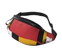 BBEXJIGY maryland flag Print Multifunctional Waist Pack -Your Good Companion for Hiking, Traveling Running, Black, One Size