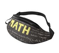 BBEXJIGY Math Print Multifunctional Waist Pack -Your Good Companion for Hiking, Traveling Running, Black, One Size