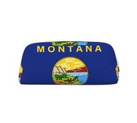 BBEXJIGY Montana State Flag Print Multipurpose Makeup Bag Travel Office Small Objects Gold One Size Gold One Size, gold, One Size