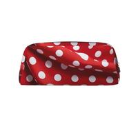 BBEXJIGY Multi-purpose Red and White Polka Dot Print Travel Office Bag for Small Items, metallic silver, One Size