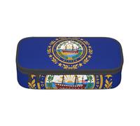 BBEXJIGY New Hampshire state flag Print Large - Capacity Cosmetic Makeup Organizer Bag: Designed for Eyebrow Pencils, Black, One Size