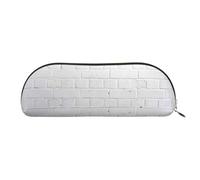 BBEXJIGY Old White Brick Wall Print Stylish Mini Storage Bag for Eyebrow Pencils and Tiny Essentials, Gold, One Size