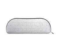 BBEXJIGY Old White Brick Wall Print Stylish Mini Storage Bag for Eyebrow Pencils and Tiny Essentials, Silver, One Size