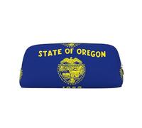 BBEXJIGY Oregon State Flag Makeup Bag, metallic silver, One Size