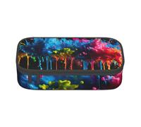 BBEXJIGY Paint Splatter Backdrop Print Large - Capacity Cosmetic Makeup Organizer Bag: Designed for Eyebrow Pencils, Black, One Size
