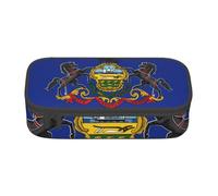 BBEXJIGY Pennsylvania State Flag Print Large - Capacity Cosmetic Makeup Organizer Bag: Designed for Eyebrow Pencils, Black, One Size