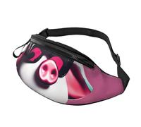 BBEXJIGY piggy Print Multifunctional Waist Pack -Your Good Companion for Hiking, Traveling Running, Black, One Size
