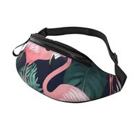 BBEXJIGY pink flamingo Print Multifunctional Waist Pack -Your Good Companion for Hiking, Traveling Running, Black, One Size
