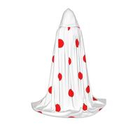 BBEXJIGY Polka Dot. Print Full Print Hooded Cape | Bow Tie (No Zipper) |Halloween/Cosplay/Comic Con/Themed Parties