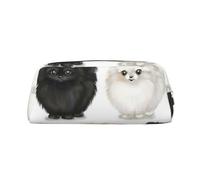 BBEXJIGY pomeranians graphic print versatile storage bag makeup bag travel office small items organizer pouch, metallic silver, One Size