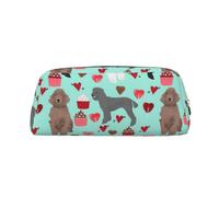 BBEXJIGY Poodles Dogs Print Versatile Storage Pouch Makeup Bag Travel Office Small Items Organizer Bag, Gold, One Size