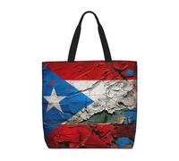 BBEXJIGY puerto rico wallpaper flag Print Women's Portable Tote Bag - Large Shopper for Beach,Travel,Gym | Summer Handbag