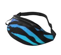 BBEXJIGY Purple Blue Green Camouflage Zebra Stripes Print Multifunctional Waist Pack -Your Good Companion for Hiking, Traveling Running, Black, One Size
