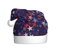 BBEXJIGY Red Blue Stars American Print Adult Festive Christmas Hat-Christmas,Halloween,New Year,Parties,Events & Promotions
