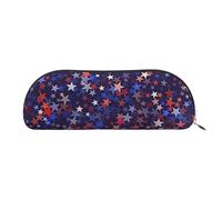 BBEXJIGY Red Blue Stars American Print Stylish Mini Storage Bag for Eyebrow Pencils and Tiny Essentials, Silver, One Size