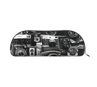 BBEXJIGY Retro Cool Camera Collection Print Stylish Mini Storage Bag for Eyebrow Pencils and Tiny Essentials, Silver, One Size