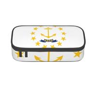 BBEXJIGY Rhode Island State Flag Print Large - Capacity Cosmetic Makeup Organizer Bag: Designed for Eyebrow Pencils, Black, One Size