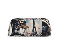 BBEXJIGY Romantic Paris Eiffel Tower Print Bicycle Versatile Storage Bag Makeup Bag Travel Office Small Items Organizer, gold, One Size