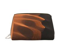 BBEXJIGY Sand Dunes Print Leather Travel Toiletry Bag for Women Toiletries Cosmetic Bag Makeup Bag