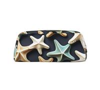 BBEXJIGY Seashell and Starfish Pattern Multi-purpose Pencil Case Makeup Bag for Travel Office Small Items, gold, One Size