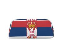 BBEXJIGY Serbia Flag Print Versatile Storage Bag Travel Bag Office Small Items, metallic silver, One Size