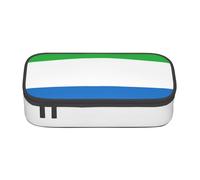 BBEXJIGY Sierra Leone flag Print Large - Capacity Cosmetic Makeup Organizer Bag: Designed for Eyebrow Pencils, Black, One Size